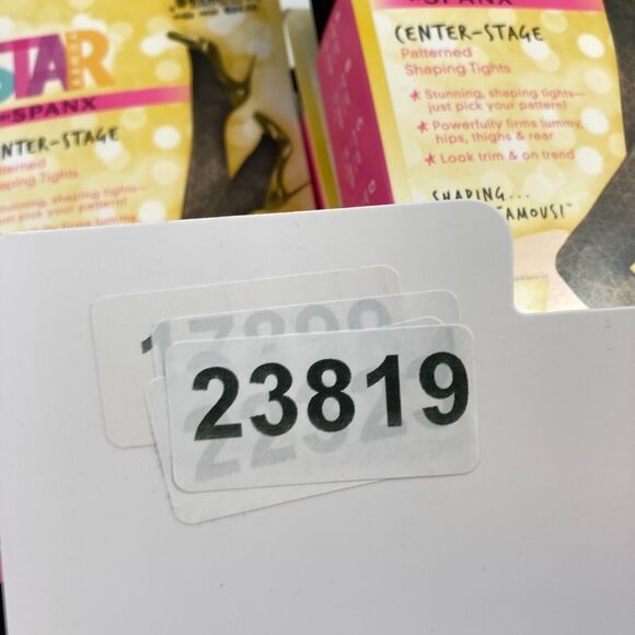 Star Power By Spanx Women Size A Shaping Tights Black Patterned Stretch Shapwear - Picture 7 of 7